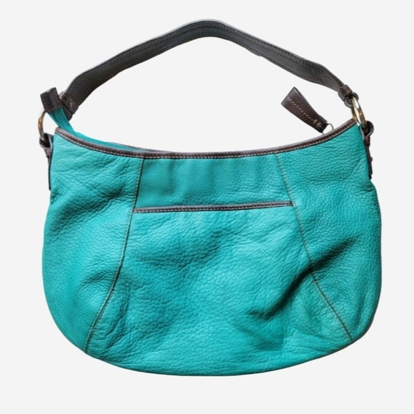 Handbags - Liz Claiborne Teal Leather Hobo Bag